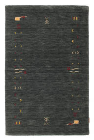 Gabbeh Loom Frame 100X160 Pequeno Cinza Escuro/Verde Tapete Lã