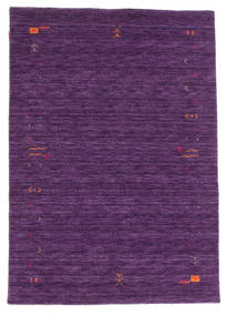  140X200 Small Gabbeh Loom Frame Rug - Purple Wool