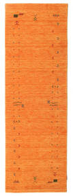 80X250 Pequeño Gabbeh Loom Frame Alfombra - Naranja Lana