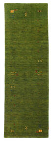  Tappeto Di Lana 80X250 Gabbeh Loom Frame Verde Piccolo