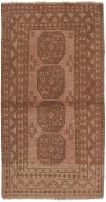 絨毯 オリエンタル アフガン Fine 96X188 茶色/オレンジ (ウール, アフガニスタン)