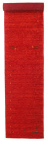 Gabbeh Loom Frame 80X400 Pequeno Vermelho Enferrujado Passadeira Tapete Lã