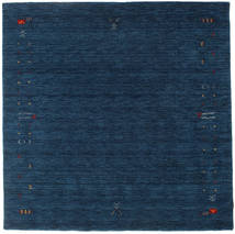  200X200 Gabbeh Loom Frame Rug - Dark Blue Wool