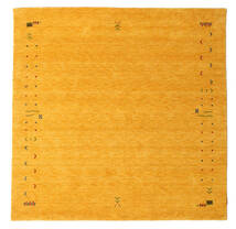  Wollteppich 200X200 Gabbeh Loom Frame Gelb Quadratischer