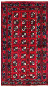 絨毯 オリエンタル バルーチ 103X187 レッド/ダークレッド (ウール, アフガニスタン)