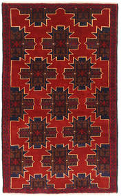 Oriental Baluch Rug 87X141 Red/Dark Red Wool, Afghanistan Carpetvista