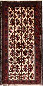 絨毯 オリエンタル バルーチ 105X205 茶色/ダークレッド (ウール, ペルシャ/イラン)
