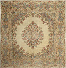 Tapete Kerman 308X318 Quadrado Grande (Lã, Pérsia/Irão)