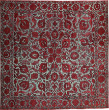 Tapete Colored Vintage 297X297 Quadrado Grande (Lã, Pérsia/Irão)