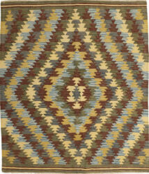  135X154 Petit Kilim Afghan Old Style Tapis Laine, Carpetvista