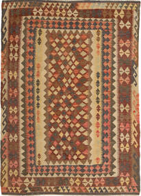  144X202 Small Kilim Afghan Old Style Rug Wool, Carpetvista