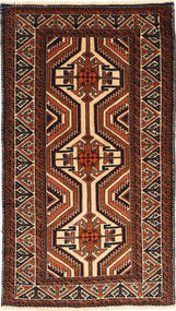 Belutsch Teppich 95X173 Braun/Beige Wolle, Persien/Iran Carpetvista