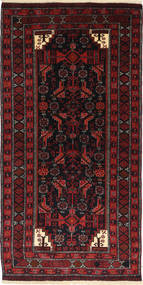  Persisk Beluch Tæppe 100X195 Mørkerød/Rød (Uld, Persien/Iran)