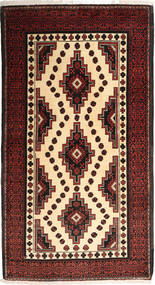100X185 Dywan Beludż Orientalny Beżowy/Brunatny (Wełna, Persja/Iran) Carpetvista