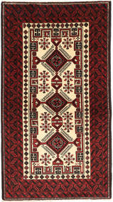  Persisk Beluch Matta 100X180 Brun/Mörkröd (Ull, Persien/Iran)