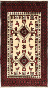  Persischer Belutsch Teppich 95X180 Braun/Beige (Wolle, Persien/Iran)
