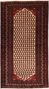 絨毯 オリエンタル バルーチ 105X205 ダークレッド/ベージュ (ウール, ペルシャ/イラン)