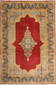 絨毯 ペルシャ ケルマン 240X367 ベージュ/オレンジ (ウール, ペルシャ/イラン)