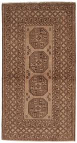 絨毯 オリエンタル アフガン Fine 95X185 茶色/オレンジ (ウール, アフガニスタン)