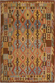  Orientalischer Kelim Afghan Old Stil Teppich 201X303 Wolle, Afghanistan Carpetvista