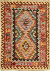  Orientalischer Kelim Afghan Old Stil Teppich 101X147 Wolle, Afghanistan Carpetvista