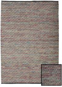  140X200 円形 小 Hugo 絨毯 - マルチカラー/ブラック ウール