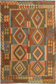  Orientalischer Kelim Afghan Old Stil Teppich 200X303 Wolle, Afghanistan Carpetvista
