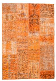  141X201 Patchwork Teppich Orange/Beige Türkei Carpetvista