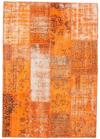  142X203 Patchwork Teppich Orange/Beige Türkei Carpetvista