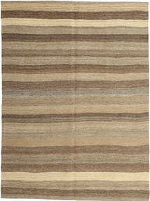 Kelim Modern Teppich 150X204 Beige/Orange Wolle, Persien/Iran Carpetvista