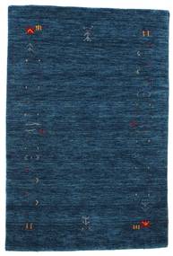  100X160 Small Gabbeh Loom Frame Rug - Dark Blue Wool