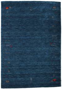 Gabbeh Loom Frame 140X200 Pequeno Azul Escuro Tapete Lã