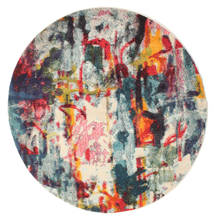 Leloudo Ø 175 Multicolor Abstract Round Rug