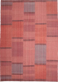 208X299 Kelim Modern Teppich Moderner Rot (Wolle, Persien/Iran) Carpetvista
