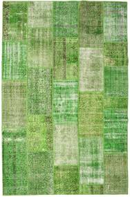 201X308 Patchwork Vloerkleed Modern Groen (Wol, Turkije) Carpetvista