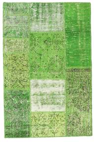 Patchwork Rug 100X152 Green Wool, Turkey Carpetvista