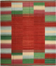 246X297 Kelim Modern Teppich Moderner Rot/Grün (Wolle, Persien/Iran) Carpetvista