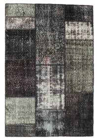 Patchwork Rug 121X183 Dark Grey/Grey Wool, Turkey Carpetvista
