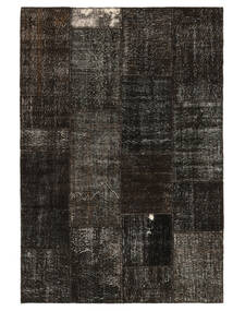  Patchwork Rug 160X233 Wool Black/Brown Carpetvista