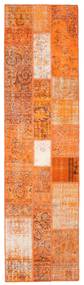 80X301 Patchwork Teppich Moderner Läufer Orange/Beige (Wolle, Türkei) Carpetvista