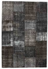  Patchwork Rug 162X237 Wool Dark Grey/Grey Carpetvista