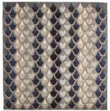  200X200 Yam ブルー/ベージュ 正方形 ラグ 絨毯