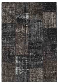  Patchwork Rug 162X234 Wool Dark Grey/Grey Carpetvista