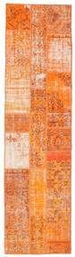 81X305 Tapis Patchwork Moderne De Couloir Orange/Beige (Laine, Turquie) Carpetvista