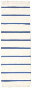  Tapis De Laine 60X165 Dorri Stripe Blanc/Bleu Corridor Petit