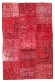 120X181 Patchwork Teppich Moderner Rot (Wolle, Türkei) Carpetvista