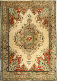 絨毯 タブリーズ 270X380 オレンジ/ベージュ 大きな (ウール, ペルシャ/イラン)
