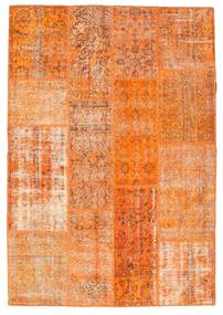  141X205 Patchwork Teppich Orange/Beige Türkei Carpetvista