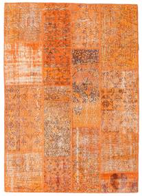  142X201 Patchwork Teppich Orange/Beige Türkei Carpetvista