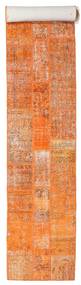  Patchwork Rug 81X604 Wool Orange/Beige Small Carpetvista